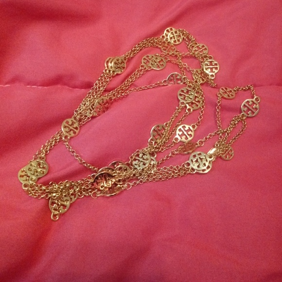 Tory Burch NWOT 3 Strand Gold Plated Necklace - Picture 5 of 8